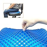 ✔ TOP QUALITÄT: Der abnehmbare, waschbare Bezug hat einen robusten Reißverschluss und einen Griff, sodass das orthopädische Sitzkissen leicht tragbar ist. Das Baumwoll-Polyester-Gemisch zieht keine Fusseln an. Die mit Silikon gepunktete Oberfläche sorgt dafür, dass die eingestellte Auflage nicht vom Stuhl rutscht.