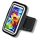 Produktbild Schwarz Fitness Armbinde Joggen Sport Armgurt Arm Tasche für Samsung Galaxy S & S Advance & S Duos & S II & S2 Plus mit NFC & S3 & S3 slim & S3 AT&T & S4 & S4 Active & S4 Value Edition & S4 Active LTE & S4 LTE & S4 mini & S4 mini LTE & S4 Zoom & S5 & S5 Activ & S5 LTE-A & S5 mini & S5 Sport & Trend Plus & Trend Lite & Xcover 2