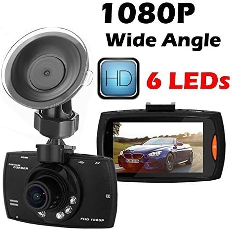 SYIN HD 1080p Car Driving Recorder Camera Dash Cam with Night Vision Mode, 2.7" LCD Screen with 140° Wide Angle Lens, G-Sensor, Motion Detection, Loop Recording, SOS Lock, 5MP Digital Camera Function (Full HD 1080p 140°)