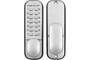 Cerradura digital para puerta con código de bloqueo de HomeSecure, resistencia meteorológica, cromada