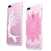 Produktbild GrandEver iPhone 7 Plus Hülle [2 Pack iPhone 7 Plus Weiche Silikon Handyhülle TPU Bumper Schutzhülle für iPhone 7 Plus(5.5'') Rückschale Klar Handytasche Anti-Kratzer Stoßdämpfung Ultra Slim Rückseite Silicon Backcover Soft Case Ultradünnen Premium Cover - Vogel Skull + Rosa Mandala