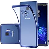 Samsung Galaxy S9 Hülle, Humixx Hochwertigem Silikon TPU Ultra Dünn Stoßfest, Anti-Fingerabdruck, Anti-Scratch Hülle Crystal Clear Weich Handyhülle Bumper Cover Schutz Schale für Samsung Galaxy S9 - Blau