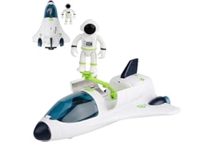 URFEDA Razzo Spaziale Giocattolo, Set di Giocattoli Aeronautica E Spaziale per Bambini Missione Dello Space Shuttle Set da Costruzione con Minifigure di Astronauti Spazio per Giocattoli Navi Spaziali