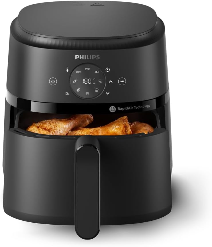 Philips Airfryer 2000 - Air Fryer 4.2L, 13 modes, écran tactile, Noir | 9 préréglages, technologie RapidAir, 90% de matières grasses en moins, Application HomeID (NA229/00)