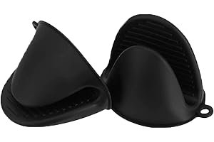 KRAPPS Guantes Horno | Manoplas Horno | Guantes Cocina | Guantes Silicona Horno Freidora Aire | Utensilios de Cocina | Accesorios Freidora de Aire | Accesorios Airfyer | Free BPA