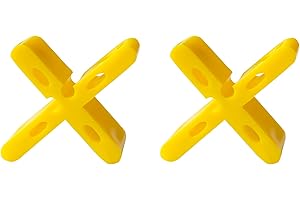 BAEFAD 5/8 inch Height Spacer 15mm Patio Paver Floor Leveling Spacer 15mm Height Yellow Color Leveling Clips Thicken Slab Paver Outdoor Bricklaying Spacer with Breaking Point Become T Spacer