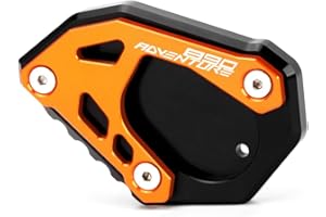 SUPER VICI Motorcycle Side Stand Fit For 890 Adventure | 890 Adventure R 2020 2021 2022 2023 Stand Plate Fits Kickstand Side Stand 890 Accessories Orange - Black