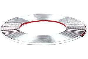 Maso Bande autocollante chromée pour décoration / garniture de voiture Argenté 6 mm x 15 m