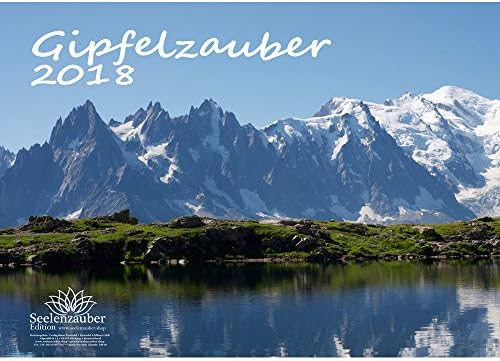 Premium Calendar 2018; DIN A4; Gipfel Magic; Peaks Mountains; Gift Set with 1 Greeting Card – Christmas Card Edition and Soul Magic