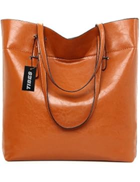 Tibes hochwertige PU Klassisch Handtasche Einfache Tragetasche für Damen