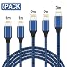 Produktbild WUXIAN Phone Ladekabel MFi Zertifiziert 5 Pack [3/3/6/6/10FT] USB Nylon Kabel für iPhone XS/X/XR/Max/8/8Plus/7/7Plus/6 Plus/6/5/5S/6s,Pad Mini/Air,Pod 5/7