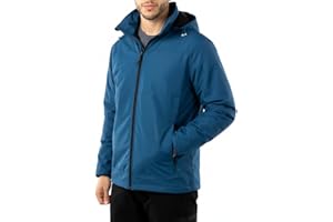 ALPHADVENTURE - Chubasquero impermeable y transpirable para Hombre - Viene con Forro interior, Capucha y boslillos con cremallera I Colores Negro, Azul, Marrón y Amarillo| Tallas de S a XXL