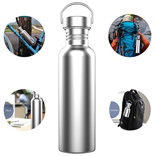 Doppia Parete in Acciaio Inox coibentato Bottiglia di Acqua - 500ml & 750ml & 1L - Isolante della Borraccia - Perfetto Thermos - Privo di BPA, BPS, ftalati
