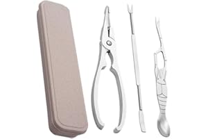 Hemoton Seafood Tools Set Crab Crackers Lobster Shellers Lobster Leg Forks Picks Crab Pliers Tool Kitchen Crab Gadget with Box