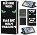 Price comparison product image Coverfix Premium Durable Flip Cover PU Leather Flip Case Cover for Samsung Galaxy Xcover 4 2006 Hände weg das ist mein Telefon Grün Schwarz