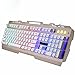 Produktbild S keyboard Luminous Wired Keyboard Metall Office Usb Notebook Hintergrundbeleuchtung Rainbow Keyboard,A