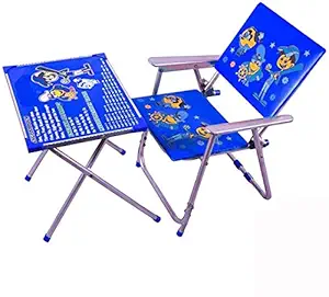 Avani MetroBuzz Kids Metal Table Chair Set || Red || 2 to 6 Year Old Kids || (Blue)