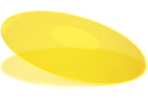 Mobile Pro Shop Acrylic Turntable Mat - Acrylic Slipmat for Vinyl LP Record Players - Improves Sound Quality & Provides Tighter Bass - Anti Static Platter mat (Yellow_lit)