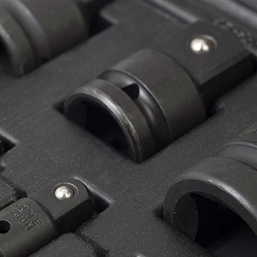 Kraft-Adapter-Satz 7tlg | WIESEMANN 80010 | Chrom-Molybdän-Stahl | Größe 1/4″ 3/8″ 1/2″ | Kraft-Vergrößerungsadapter | Kraft-Adapter Aufsatz Set | Innen | Außen | im Werkzeugkoffer - 3