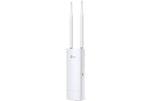 TP-Link EAP110 Outdoor Accesso Point Esterno Wi-Fi N300 MBps, 1 10/100 MBps LAN, Supporto POE Passivo, Antenne Ominidirezionali 5dBi Rimovibili