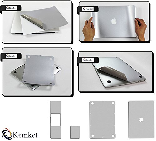 kemket Full Body Haut Aufkleber 5 in 1 Schutzhülle Vinyl Aufkleber für MacBook Pro mit Retina Display, kemket Displayschutzfolie für Apple Mac Book Laptop, enthalten Top + Bottom Schutzfolie + Trackpad die Haut + Displayschutzfolie Folie, einfach zu installieren & Auto Absorption