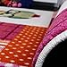 Kids' Rug - Trendy - Owls - Multicoloured Magenta Cream, Size:80x150 cm