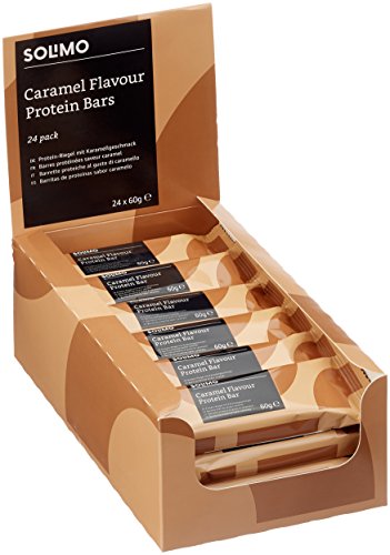 Marchio Amazon - Solimo Barrette proteiche al caramello (24 barrette)