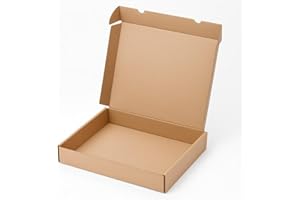 TELECAJAS.COM TELECAJAS | 25 Cajas 43x35x7 cm Postal Automontable con Tapa Robusta Troquelada Medidas Interiores | Anónima Cartón Marrón Kraft | Pack de 25 cajas