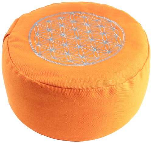 Berk YO-21-OR Meditations-Zubehör - Blume des Lebens Meditationskissen, orange