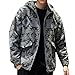 Produktbild Hanomes Herren Jacke,Herren Herbst Winter Warme Mode Drucken Hoodie Casual Kapuzenmantel Wnter Parka Lose Sweatjacke Reißverschluss Outwear mit Tasche
