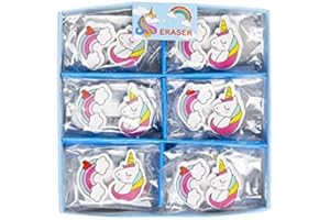 Schnooridoo 12 Radiergummi Einhorn Regenbogen Unicorn Mitgebsel Kindergeburtstag