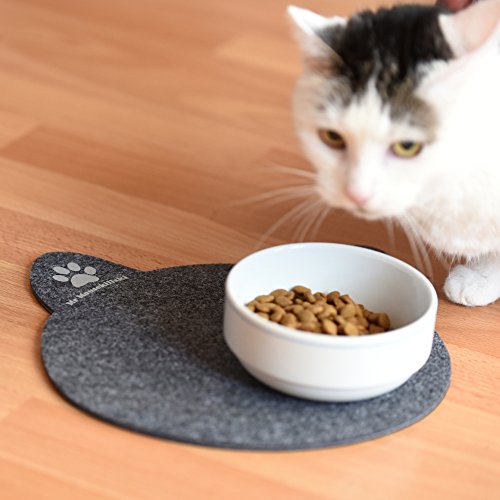 MR MOUSEKILLSKI – stylisches Mousepad aus hochwertigem Filz | perfekt für Katzenliebhaber | vielfältig einsetzbar als originelle Unterlage| hervorragende Anti-Rutsch-Beschichtung | anthrazit - 4