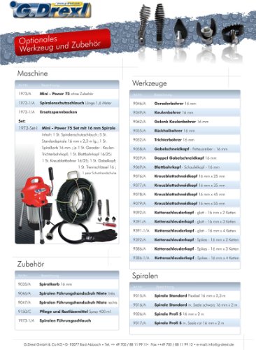 Rohrreinigungsgerät MINI Power 75 SET-I inkl. Spiralenschutzschlauch - 3