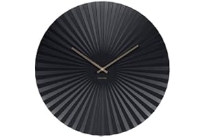 Karlsson Clock, Metal, Steel Black, Diameter 50 cm