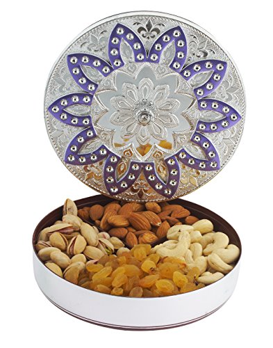 Shivram Peshawari & Bros Diwali Special Dry Fruit Silver Box, 200g - Elite