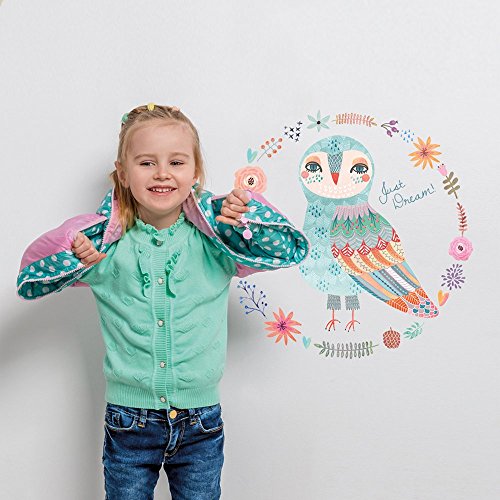 int!rend – OWLDREAM | Eule – verspielt & trendy | 60cm Durchmesser bunt | Wandtattoo Kinderzimmer | Wanddeko | Wand-Sticker | Wandaufkleber | Dekoration | Babyzimmer - 3