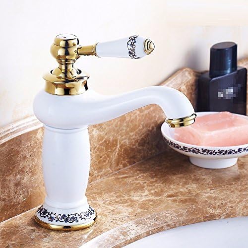 STAZSX European antique faucet hot and cold faucet full copper bathroom bathroom bathroom interior faucet, paint A