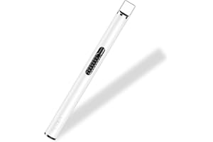 REIDEA USB Candle Lighter, Windproof Flameless Electronic Lighter with Safety Protector Button, Rechargeable lighter for Home Candle Outdoor Activities (White)