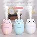 Produktbild TEEPAO Cool Mist Luftbefeuchter, Tragbare USB-Diffusor Luftbefeuchter für Frauen Baby Kids Anwendung auf Desktop Auto Schlafzimmer, Kleine Cute Katze Form Leise mit LED-Licht Weiß