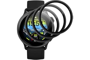 Beukei [3 Pack] Screen Protector for Garmin Vivoactive 6, Tempered glass[9H Hardness][3D Curved][Anti-Scratch] Film Screen