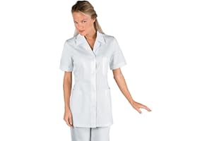 ISACCO Robinson Damen Kasack ZÜRICH kurzarm weiß Größe S