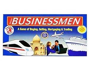 MysticPlay Senior Businessmen (Plastic Coins) A Board Game of Buying,Selling,Trading,Mortgaging with Four Games Free Inside