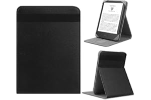 ZOENHWA Coque de Protection Universel pour 6.8" Kindle Paperwhite Tolino E-Reader, Compatible 6-6.8” Pocketbook/Sony/Kindle 2022 /Kobo Clara 2E/Kobo Clara HD étui Housse avec Support-Noir
