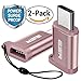 Price comparison product image USB C Adapter, USB-C to Micro USB Adapter [2 Pack], ESR Type C Adapter Convert Connector for MacBook Pro, MacBook Google Pixel, Pixel XL HUAWEI Mate 9 Nexus 6P 5X, LG G5, and More, Rose Gold