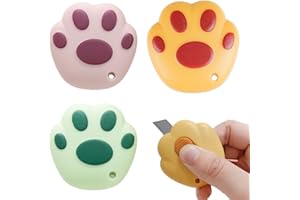 ZKSXOA Mini Box Cutter, 6pcs einziehbares Universalmesser, Tasche Messer tragbares Brieföffner, Paketöffner, Schreibwarenmesser Cuttermesser Standard Cutter Kartonöffner für Umschlag Verpackung