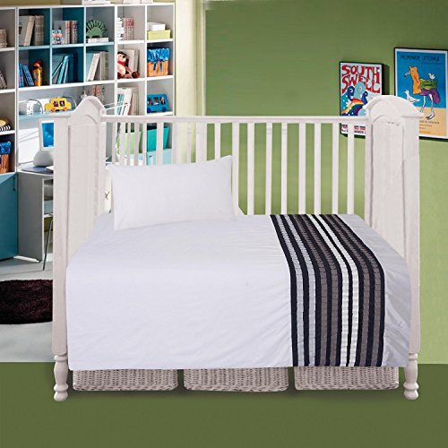 COT BED DUVET COVER WITH PILLOWCASE- SUPERIOR NATURAL COTTON RICH WITH HAND STICHED APPLIQUE WORK 120 X 150 CM - PAULA BEIGE