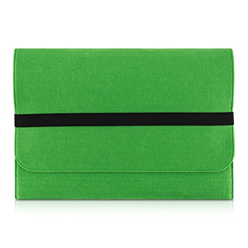 kwmobile Laptoptasche Filz Sleeve f  r 17  17 3 Laptop Notebook Ultrabook - Notebook Tasche Schutzh  lle Laptop Case H  lle in Gr  n mit Innentaschen 