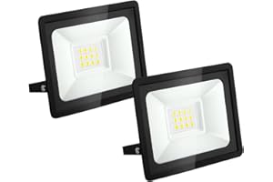Blivrig 100W Focos LED Exterior, foco led,Luz Exterior Potente Luces Foco Proyector LED, Impermeable IP66 Blanco cálido, para Jardín Garaje Patio [Clase de eficiencia energética A++]（2piezas）