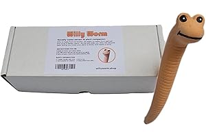 GROWEASY Willy Worm Large Water Sensor | Lets You Know When Plants Need Watering | Fun Gift for Gardeners | Terracotta 16cm