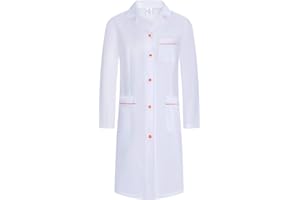 Workwear Tucano - Bata Laboratorios Mujer Uniformes Sanitarios Ropa DE Trabajo Bata Blanco Ref:1801